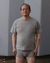 BASERANGE crew neck short sleeve T-shirt France BAS-TOBTE-CO-WI24-XWYH BASALT GREY